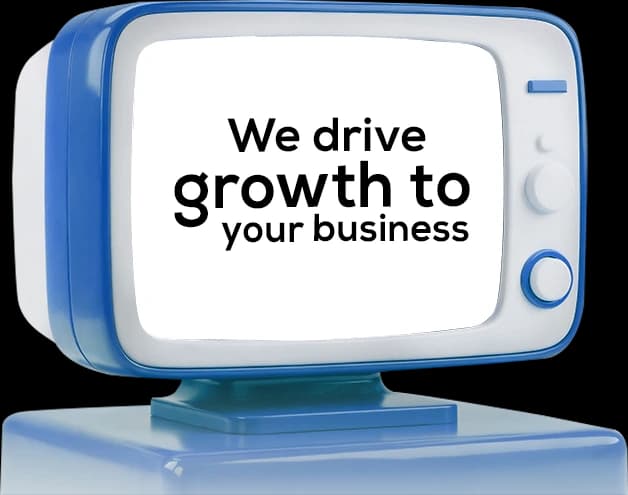 Retro TV Display showing Growth