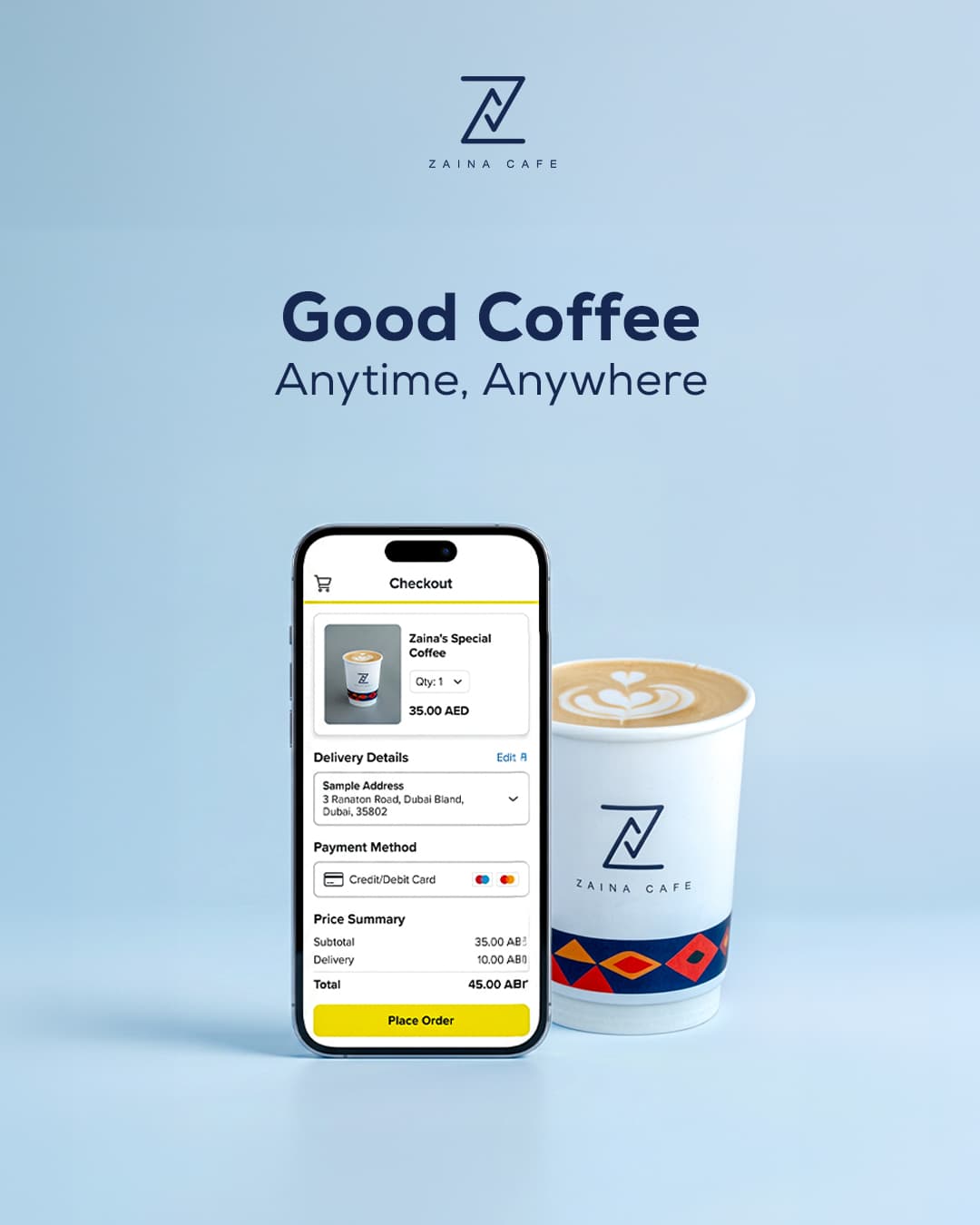 Zaina Cafe creative campaign execution