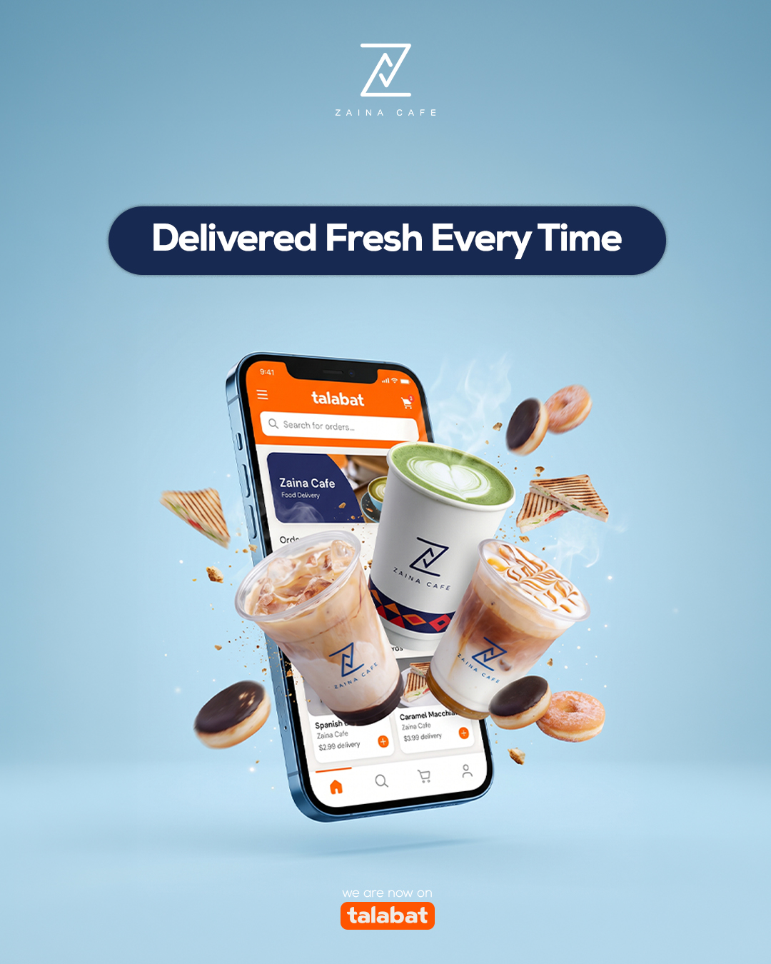 Zaina Cafe campaign creative